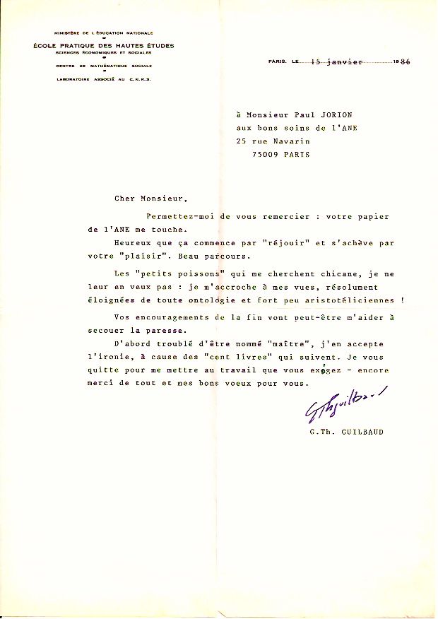 Lettre de Guilbaud 1986 Version 2